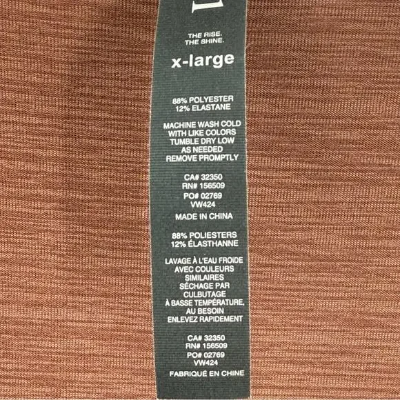 Vuori All Day Jumpsuit Short Sleeve Rolled Crop Terracotta Heather Brown Size XL - Picture 14 of 14